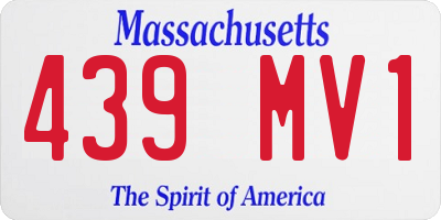 MA license plate 439MV1