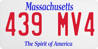 MA license plate 439MV4