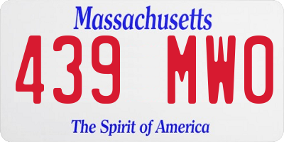 MA license plate 439MW0