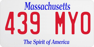 MA license plate 439MY0