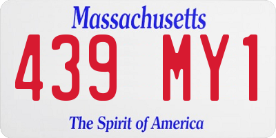 MA license plate 439MY1