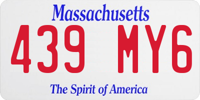 MA license plate 439MY6