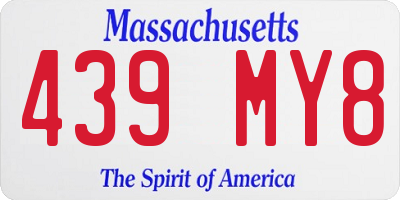MA license plate 439MY8