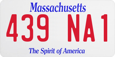 MA license plate 439NA1