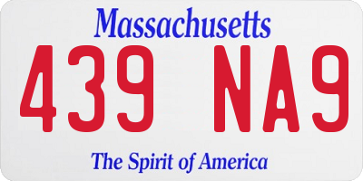 MA license plate 439NA9