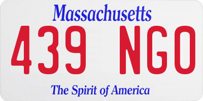MA license plate 439NG0