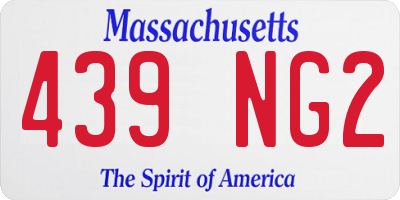 MA license plate 439NG2
