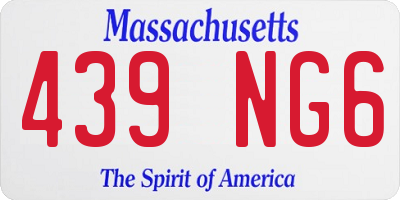 MA license plate 439NG6