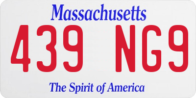 MA license plate 439NG9