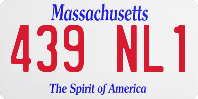 MA license plate 439NL1