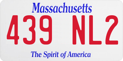 MA license plate 439NL2