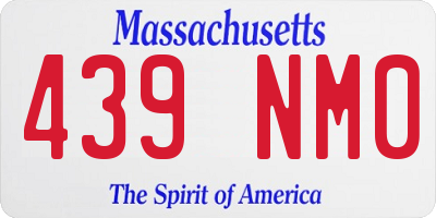 MA license plate 439NM0