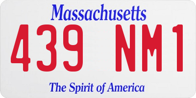 MA license plate 439NM1
