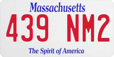 MA license plate 439NM2
