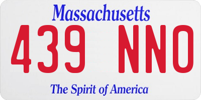 MA license plate 439NN0