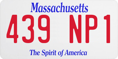 MA license plate 439NP1