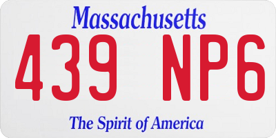 MA license plate 439NP6