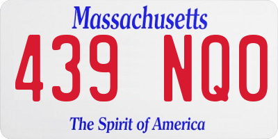 MA license plate 439NQ0