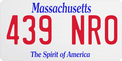 MA license plate 439NR0