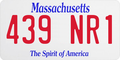 MA license plate 439NR1