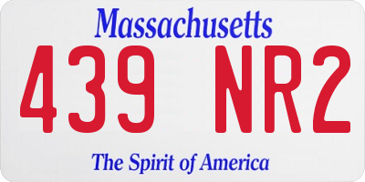 MA license plate 439NR2