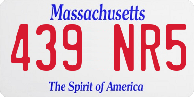 MA license plate 439NR5