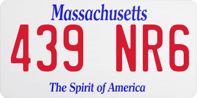 MA license plate 439NR6