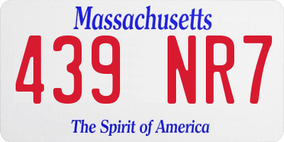 MA license plate 439NR7