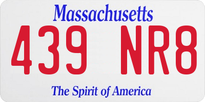 MA license plate 439NR8