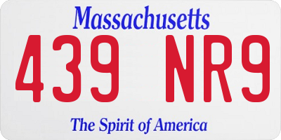 MA license plate 439NR9