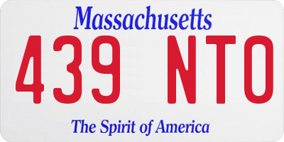 MA license plate 439NT0