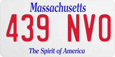 MA license plate 439NV0