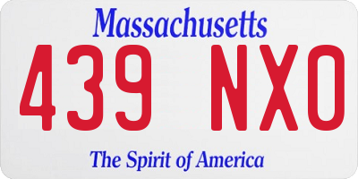 MA license plate 439NX0