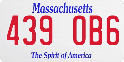 MA license plate 439OB6