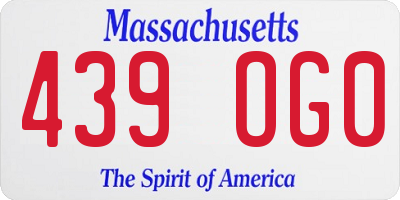 MA license plate 439OG0