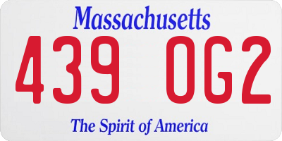 MA license plate 439OG2