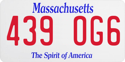 MA license plate 439OG6