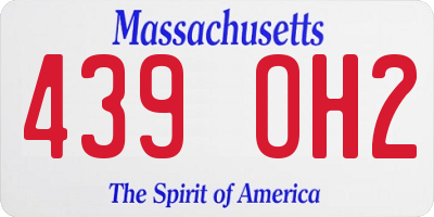 MA license plate 439OH2