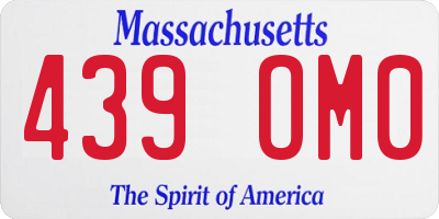 MA license plate 439OM0