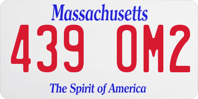 MA license plate 439OM2