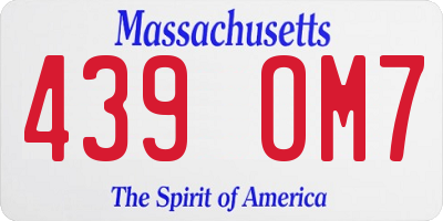 MA license plate 439OM7