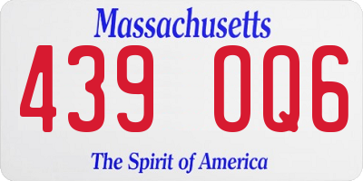 MA license plate 439OQ6