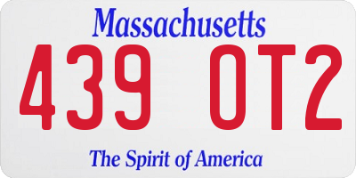 MA license plate 439OT2