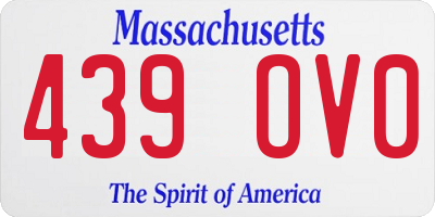 MA license plate 439OV0