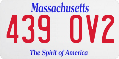 MA license plate 439OV2