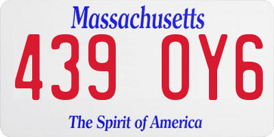 MA license plate 439OY6
