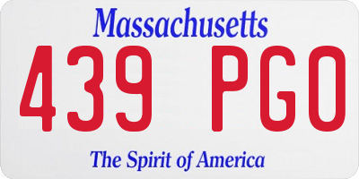 MA license plate 439PG0