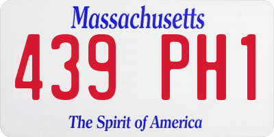 MA license plate 439PH1