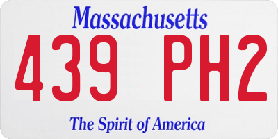 MA license plate 439PH2