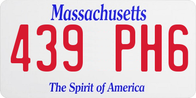 MA license plate 439PH6
